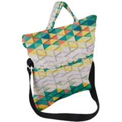 Background Triangle Fold Over Handle Tote Bag by HermanTelo