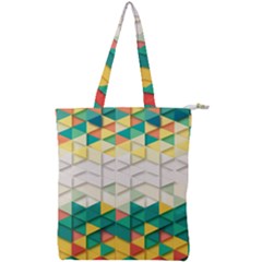 Background Triangle Double Zip Up Tote Bag by HermanTelo