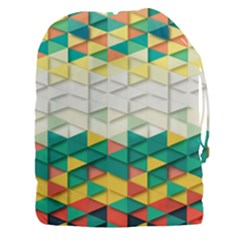 Background Triangle Drawstring Pouch (xxxl)