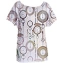 Background Watches Key Time Retro Women s Oversized Tee View1