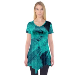 Background Texture Short Sleeve Tunic 