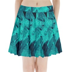 Background Texture Pleated Mini Skirt