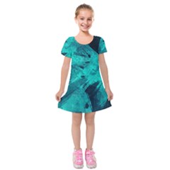 Background Texture Kids  Short Sleeve Velvet Dress