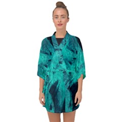 Background Texture Half Sleeve Chiffon Kimono