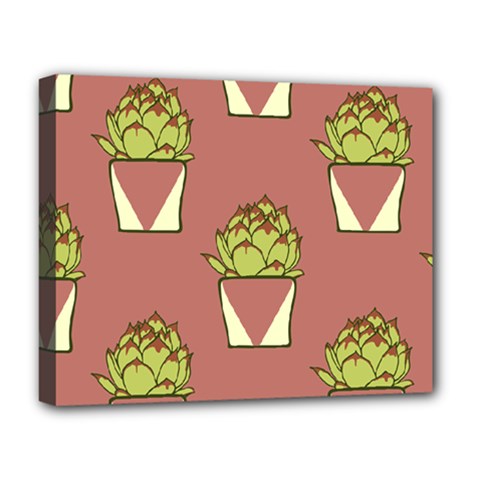 Cactus Pattern Background Texture Deluxe Canvas 20  X 16  (stretched)