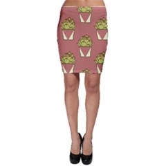 Cactus Pattern Background Texture Bodycon Skirt