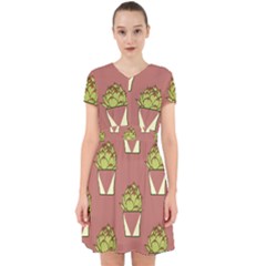 Cactus Pattern Background Texture Adorable In Chiffon Dress