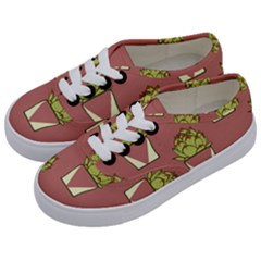 Cactus Pattern Background Texture Kids  Classic Low Top Sneakers by HermanTelo