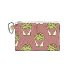 Cactus Pattern Background Texture Canvas Cosmetic Bag (small)