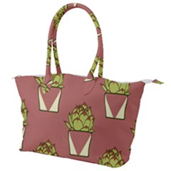 Cactus Pattern Background Texture Canvas Shoulder Bag