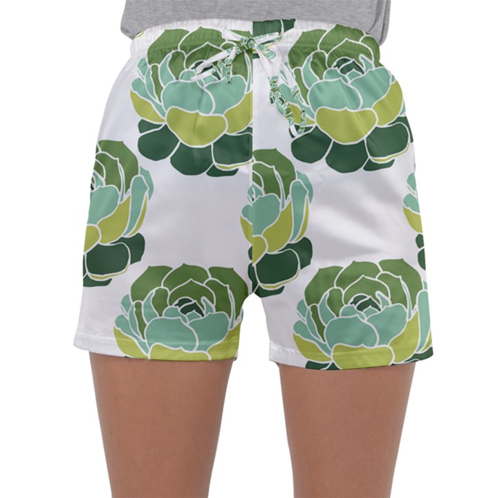 Cactus Pattern Sleepwear Shorts