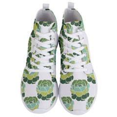 Cactus Pattern Men s Lightweight High Top Sneakers