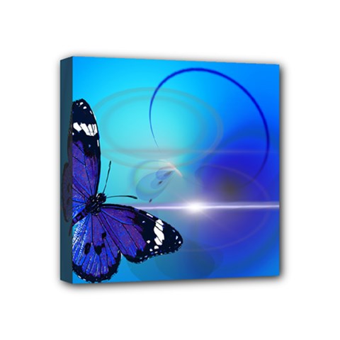 Butterfly Animal Insect Mini Canvas 4  X 4  (stretched)