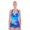 Butterfly Animal Insect Boyleg Halter Swimsuit  View1