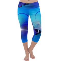 Butterfly Animal Insect Capri Yoga Leggings