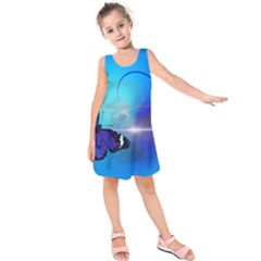 Butterfly Animal Insect Kids  Sleeveless Dress by HermanTelo