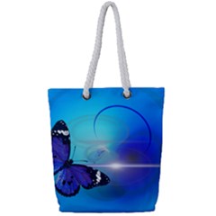 Butterfly Animal Insect Full Print Rope Handle Tote (small) by HermanTelo