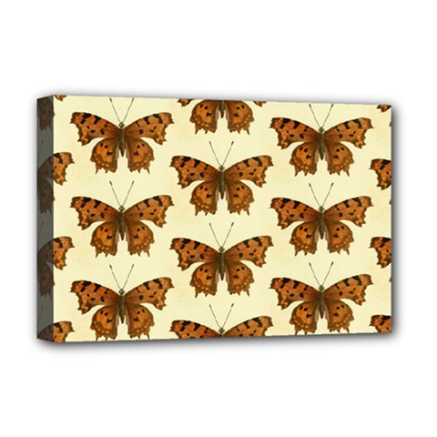 Butterflies Insects Pattern Deluxe Canvas 18  X 12  (stretched) by HermanTelo