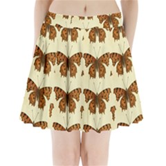 Butterflies Insects Pattern Pleated Mini Skirt