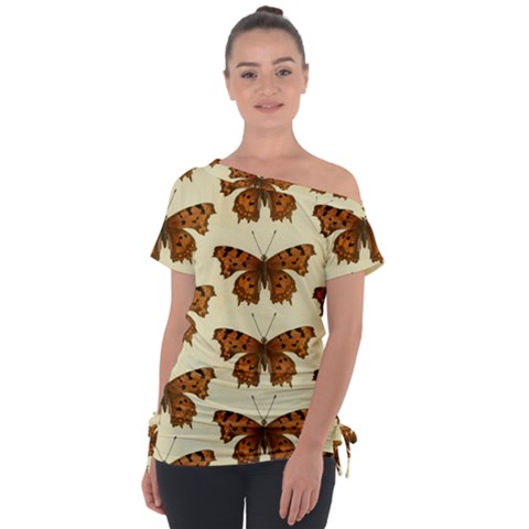 Butterflies Insects Pattern Tie-up Tee by HermanTelo