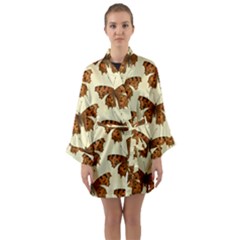 Butterflies Insects Pattern Long Sleeve Kimono Robe