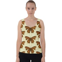 Butterflies Insects Pattern Velvet Tank Top