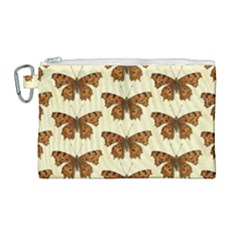 Butterflies Insects Pattern Canvas Cosmetic Bag (large)