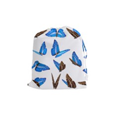 Butterfly Unique Background Drawstring Pouch (medium)