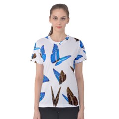 Butterfly Unique Background Women s Cotton Tee