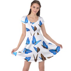 Butterfly Unique Background Cap Sleeve Dress by HermanTelo