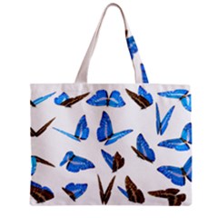 Butterfly Unique Background Zipper Mini Tote Bag by HermanTelo