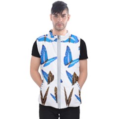 Butterfly Unique Background Men s Puffer Vest by HermanTelo