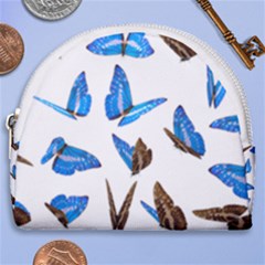 Butterfly Unique Background Horseshoe Style Canvas Pouch