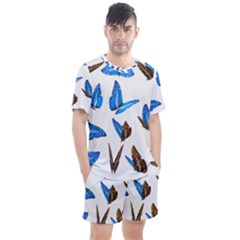 Butterfly Unique Background Men s Mesh Tee And Shorts Set