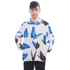 Butterfly Unique Background Men s Half Zip Pullover