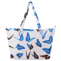 Butterfly Unique Background Full Print Shoulder Bag by HermanTelo