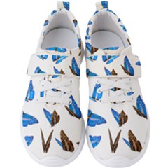 Butterfly Unique Background Men s Velcro Strap Shoes