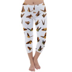 Butterflies Insect Swarm Capri Winter Leggings 