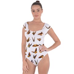 Butterflies Insect Swarm Short Sleeve Leotard 