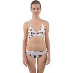 Butterflies Insect Swarm Wrap Around Bikini Set