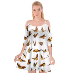 Butterflies Insect Swarm Cutout Spaghetti Strap Chiffon Dress