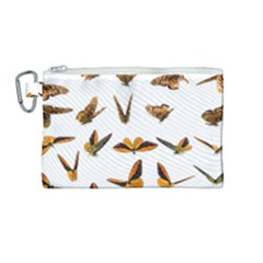 Butterflies Insect Swarm Canvas Cosmetic Bag (medium)