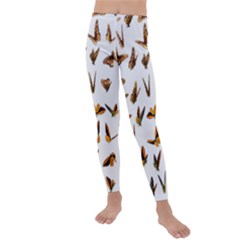 Butterflies Insect Swarm Kids  Lightweight Velour Leggings