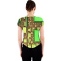 Blocks Cubes Green Crew Neck Crop Top View2