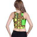 Blocks Cubes Green Racer Back Crop Top View2