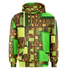 Blocks Cubes Green Men s Pullover Hoodie