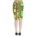 Blocks Cubes Green Midi Wrap Pencil Skirt View2