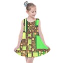 Blocks Cubes Green Kids  Summer Dress View1