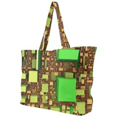 Blocks Cubes Green Simple Shoulder Bag