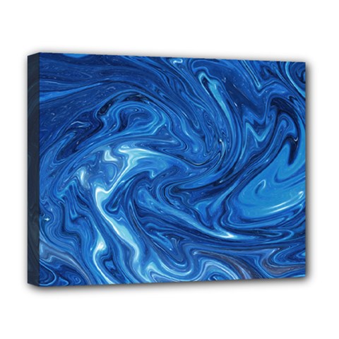 Blue Pattern Texture Art Deluxe Canvas 20  X 16  (stretched)